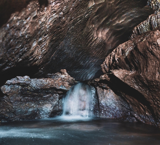 Waterfall inside of a Cave Covington Virginia 