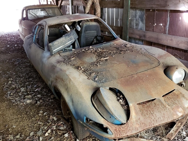 We found  cars in a barn that have been abandoned since 