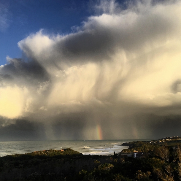We saw this massive storm cloud over Chintsa East on the Wild Coast of South Africa It was incredible