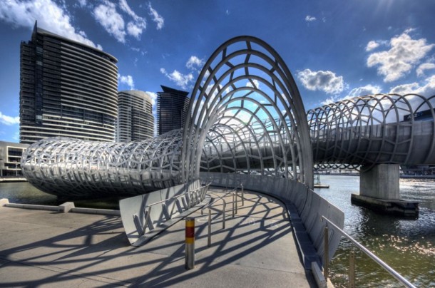 Webb PedestrianCyclist Bridge Melbourne Australia 