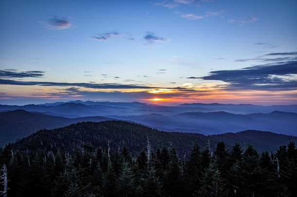 Went up to clingmans dome in the smokey mountains yesterday morning for sun rise