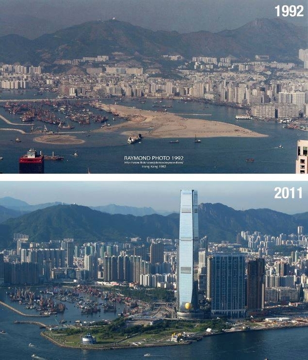 West Kowloon then and now 