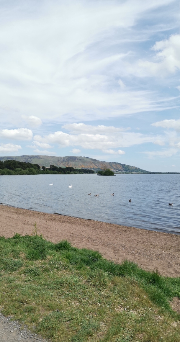 West Lomond from the banks of Loch Leven Scotland OC x