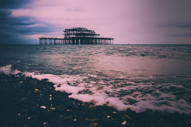 West Pier Brighton is slowly falling into the sea x 