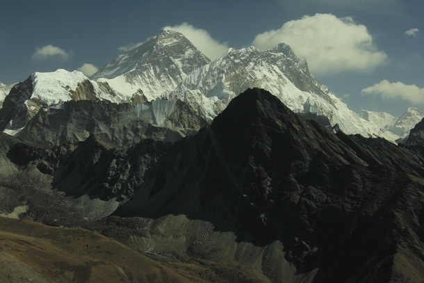 Western face of Mt Everest viewed from Gokyo Ri 