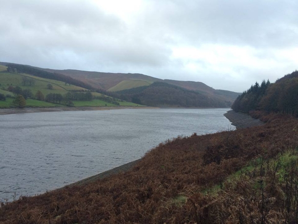 Wet and Windy Day at the Dams Derwent Valley Peak District UK 