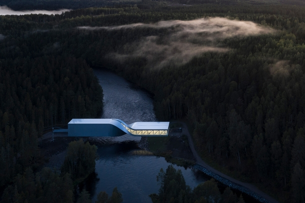 What do you think about the The Twist Gallery in Jevnaker Norway that also works as a river crossing