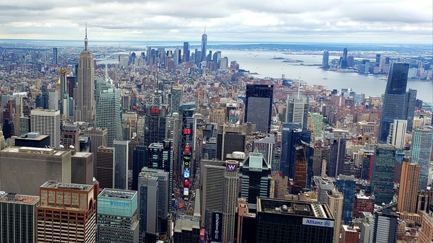 What New York looked like at noon today from a thousand feet 