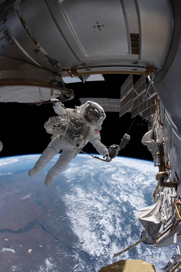 What song would you listen during a spacewalk  Mine  Good vibrations - Pic by NASA 