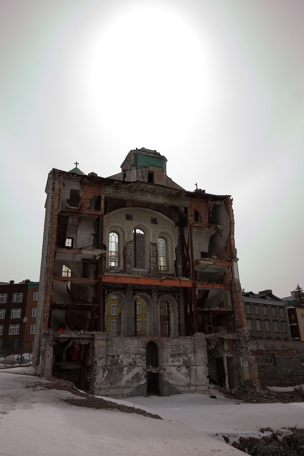 Whats left of an abandoned church in Quebec city 