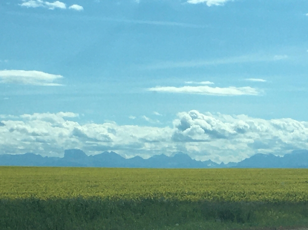 Where the plains meet the mountains Alberta Canada 