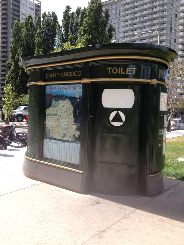 While San Francisco has a bad reputation for public defecation the city does have some really nice public bathrooms 