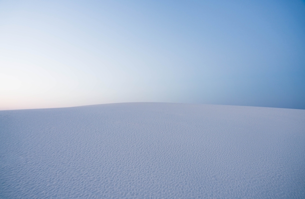 White Sands National Monument as the sun is fading away behind me 