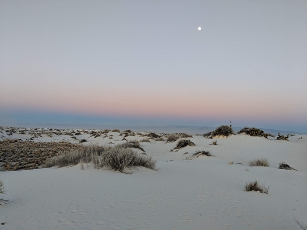 White Sands National Park Under Moon Light 