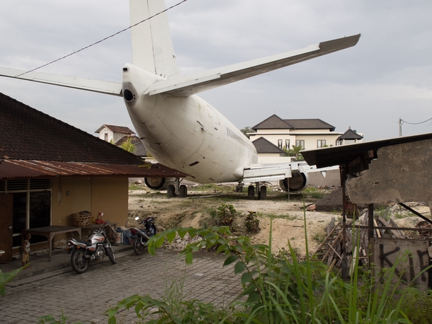 Why is this old Boeing  there in Bali Indonesia  