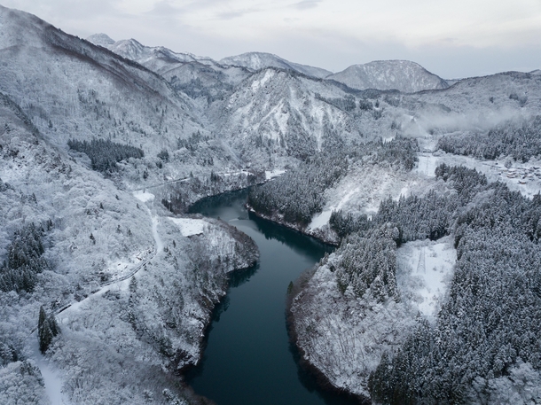 Winter in the mountains of Fukushima Japan 