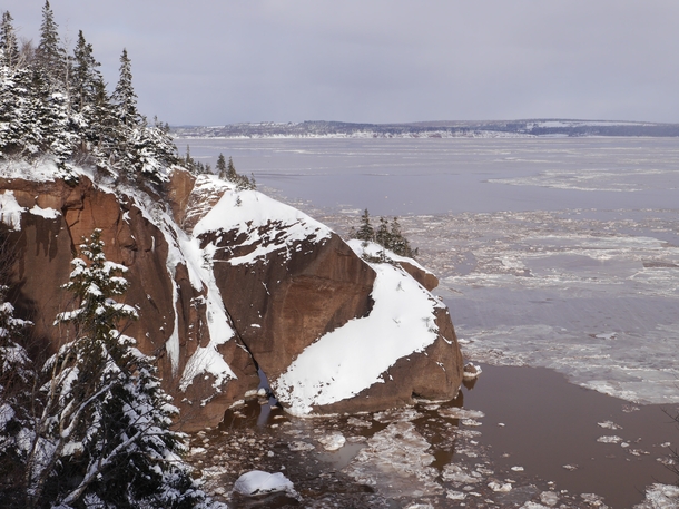 Winter on the Bay of Fundy - Hopewell Rocks New Brunswick 
