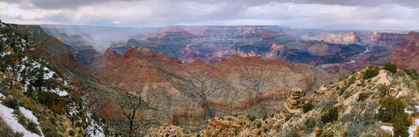 Wintry Grand Canyon Grand Canyon National Park AZ USA 