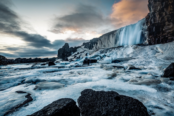 xarrfoss Waterfall at ingvellir National Park Iceland OC 