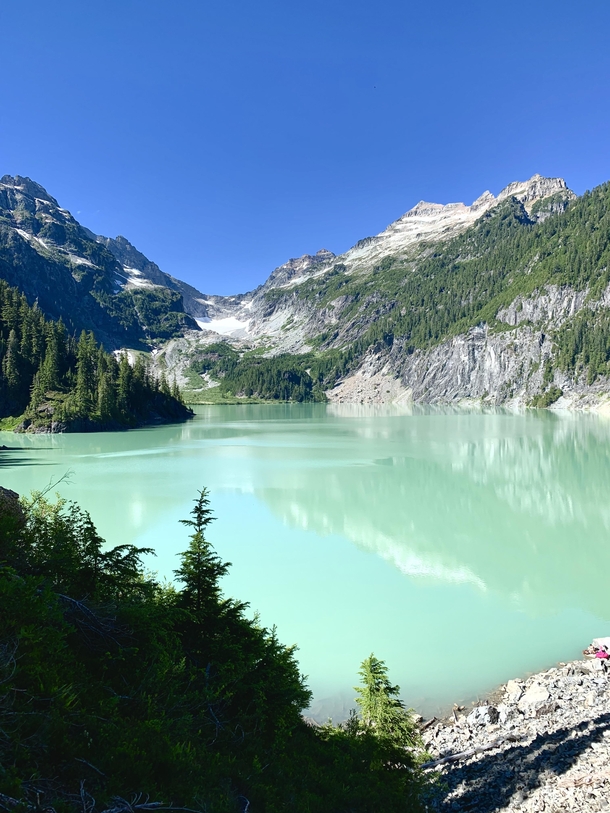 Yes Thats the real color of the water Blanca Lake WA 