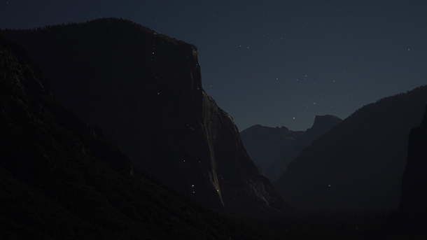 Yosemite National Park -  All the small white dots seen on El Capitan are climbers either in route or resting for the night 