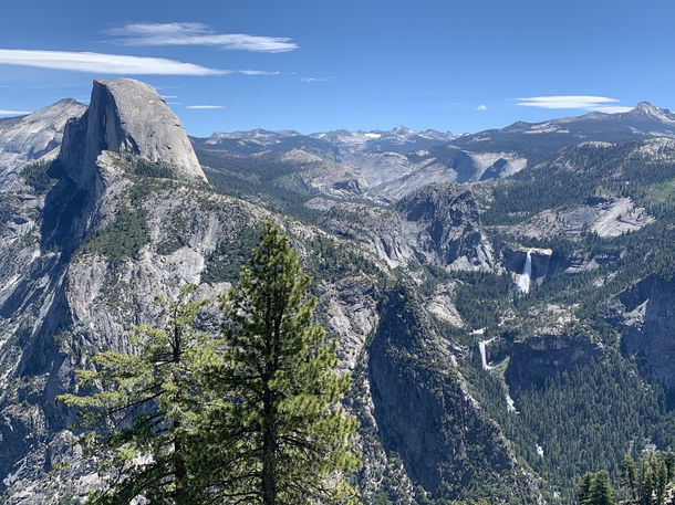 Yosemite National Park View from Glacier Point of Half Dome Vernal and Nevada Falls yes I hiked it up and down 