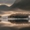 Mist and Reflections Crummock Water Cumbria by Tony Bennett 