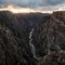 The Black Canyon of the Gunnison in Colorado is so deep and narrow some parts receive only  minutes of light per day The painted wall on the right is twice the height of the Empire State Building 