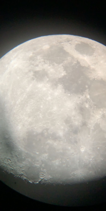  A picture of the moon i took through a  telescope at SBO observatory in Boulder