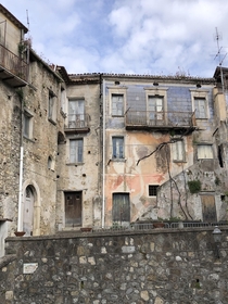  Abandoned houses in the heart of a small town in southern Italy March 