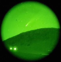  Comet NEOWISE through night vision goggles