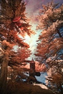  Composite of Hubble space nebula and an original nm infrared image I took in springgrove cemetary