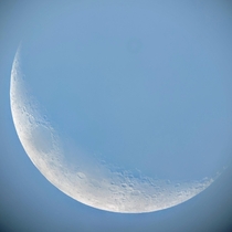  Daytime Cresent Moon on a Pixel  