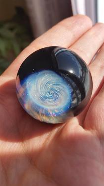  Decent sized galaxy marble I made I know this sub usually enjoys these 
