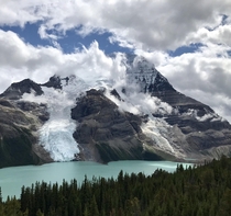  Finally hiked the Berg Lake trail this week Weather didnt cooperate but the view was worth the hike Mount Robson British Columbia  x 