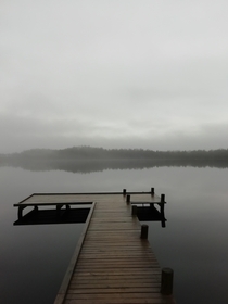  foggy morning at a lake Taken in Latvia
