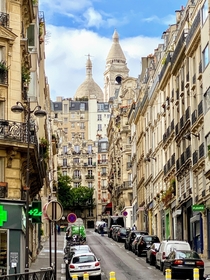  France - Paris  - View of the Sacre-Coeur from rue Hermel