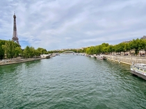  France - Paris - View of the Seine and the Eiffel Tower from the Alma bridge