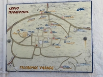  Greece - Island of Paros - Prodromos - With such a map posted at the entrance of the village it is impossible to get lost