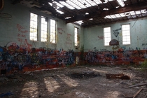  Gym of abandoned school in Ohio USA