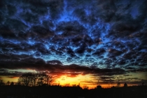  HDR Sunset from my Front Garden East England - 