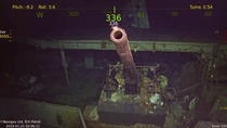  inch gun on the recently discovered USS Hornet Wreckage