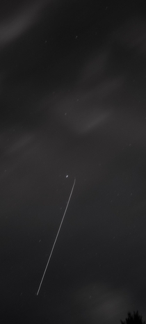  ISS over western NY  captured with a  second time lapse iso  on my Samsung s