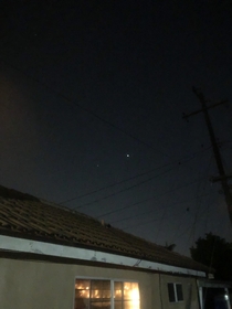  Jupiter Right and Saturn Left in my Light Polluted backyard