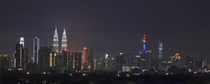  Kuala Lumpur Malaysia - colorful night skyline