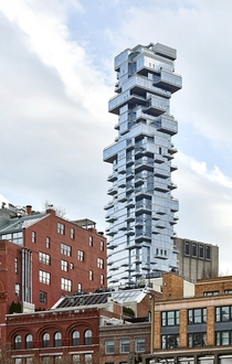  Leonard Street is a m skyscraper in Manhattan New York City It was designed by the Swiss architecture firm Herzog amp de Meuron