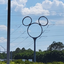 Micky Mouse Power pole in Orlando Florida Yes its near Disney