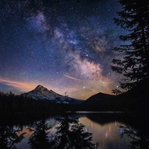  Milky Way over Mount Hood OR USA x