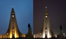  minutes before and after sunset  Hallgrmskirkja Iceland