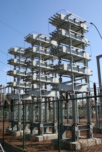 Mvar capacitor bank in a  kV substation 